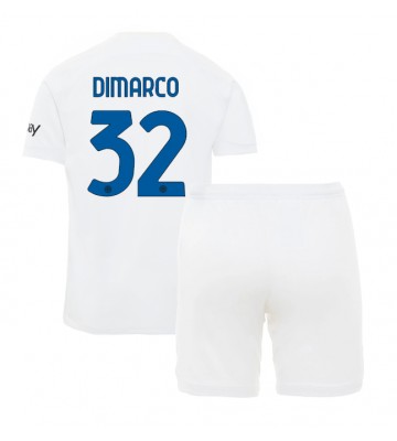 Inter Milan Federico Dimarco #32 Udebanesæt Børn 2023-24 Kort ærmer (+ korte bukser)